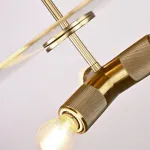 Люстра RH Utilitaire Disk Triple Pendant Brass от ImperiumLoft