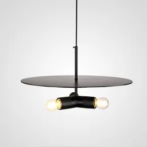 Люстра RH Utilitaire Disk Triple Pendant Black