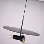 Люстра RH Utilitaire Disk Triple Pendant Black от ImperiumLoft