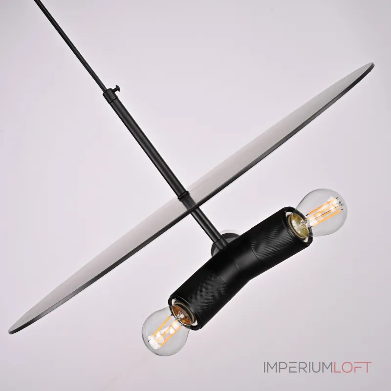 Люстра RH Utilitaire Disk Triple Pendant Black от ImperiumLoft