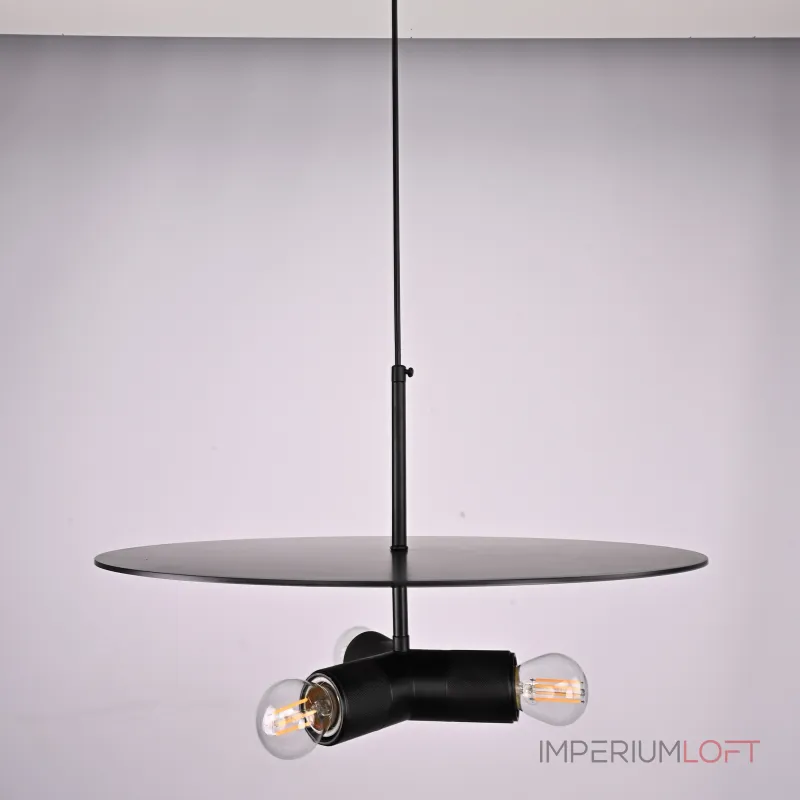 Люстра RH Utilitaire Disk Triple Pendant Black от ImperiumLoft