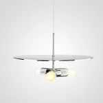 Люстра RH Utilitaire Disk Triple Pendant Silver от ImperiumLoft