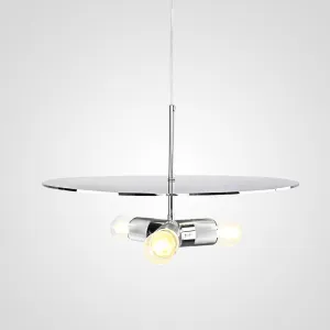 Люстра RH Utilitaire Disk Triple Pendant Silver