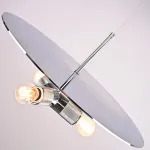 Люстра RH Utilitaire Disk Triple Pendant Silver от ImperiumLoft