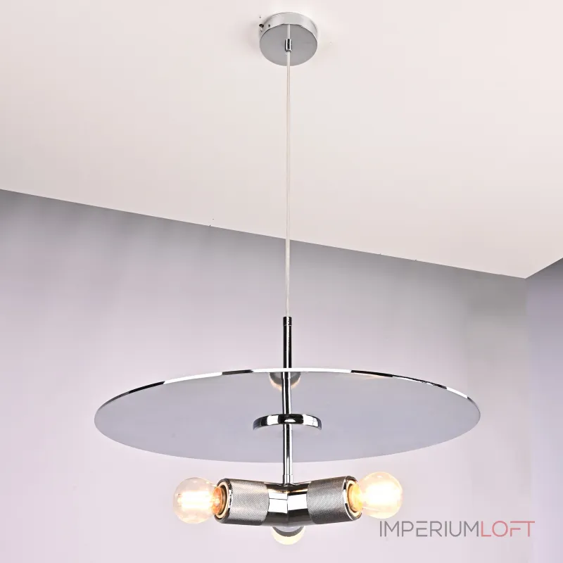 Люстра RH Utilitaire Disk Triple Pendant Silver от ImperiumLoft Люстра RH Utilitaire Disk Triple Pendant Silver от ImperiumLoft