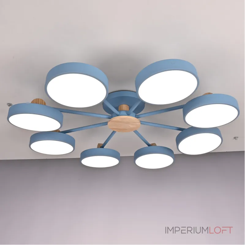 Потолочная люстра MOVE 8 Blue от ImperiumLoft Потолочная люстра MOVE 8 Blue от ImperiumLoft