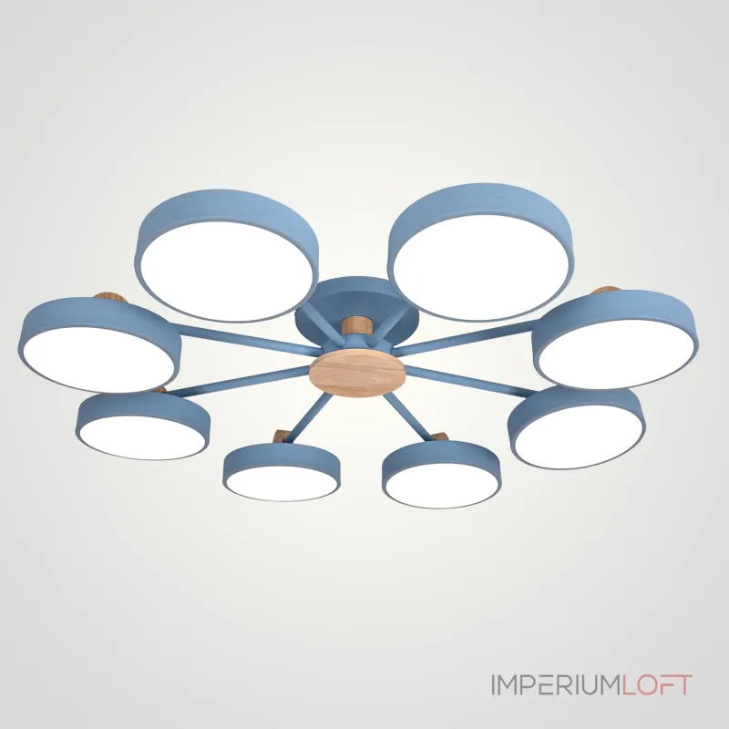 Потолочная люстра MOVE 8 Blue от ImperiumLoft Потолочная люстра MOVE 8 Blue от ImperiumLoft