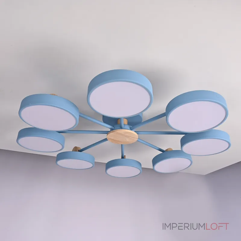 Потолочная люстра MOVE 8 Blue от ImperiumLoft Потолочная люстра MOVE 8 Blue от ImperiumLoft