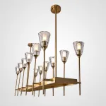 Люстра на штанге TORCHE DE VERRE Linear Chandelier 12