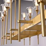 Люстра на штанге TORCHE DE VERRE Linear Chandelier 12