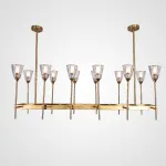 Люстра на штанге TORCHE DE VERRE Linear Chandelier 12