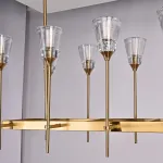 Люстра на штанге TORCHE DE VERRE Linear Chandelier 12