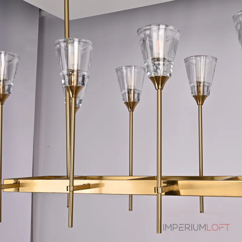 Люстра на штанге TORCHE DE VERRE Linear Chandelier 12