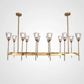 Люстра на штанге TORCHE DE VERRE Linear Chandelier 12