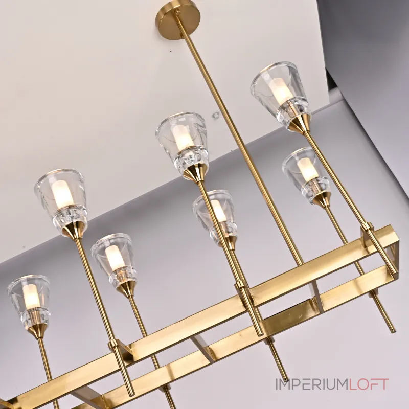 Люстра на штанге TORCHE DE VERRE Linear Chandelier 12