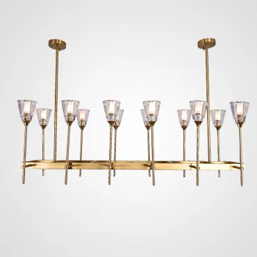 Люстра на штанге TORCHE DE VERRE Linear Chandelier 12 Люстра на штанге TORCHE DE VERRE Linear Chandelier 12