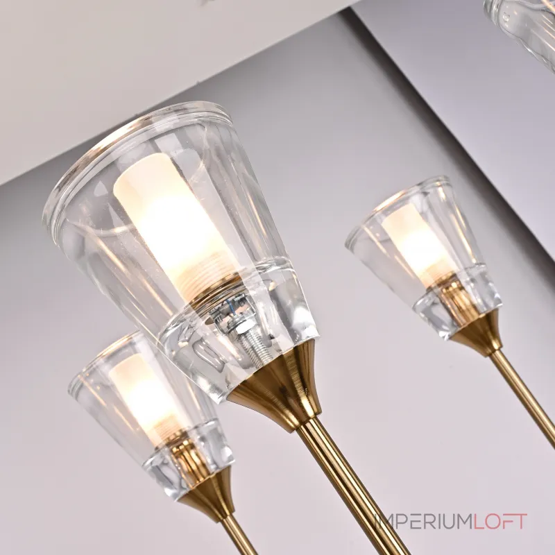 Люстра на штанге TORCHE DE VERRE Linear Chandelier 12