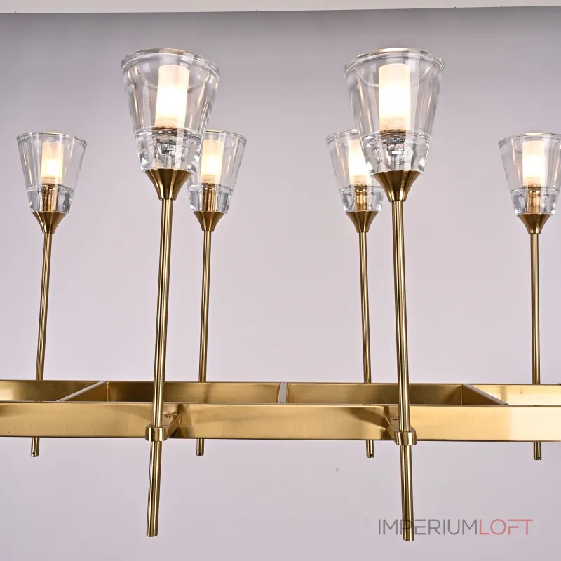 Люстра на штанге TORCHE DE VERRE Linear Chandelier 12