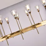 Люстра на штанге TORCHE DE VERRE Linear Chandelier 12