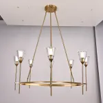Люстра на штанге TORCHE DE VERRE Round Chandelier 8
