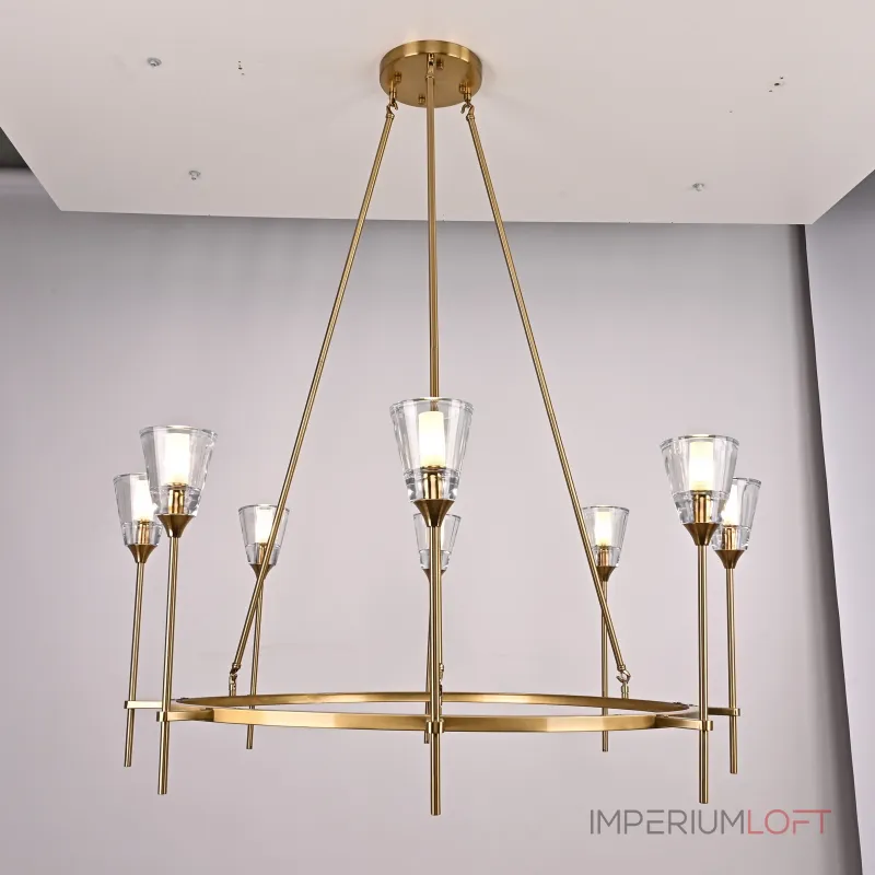 Люстра на штанге TORCHE DE VERRE Round Chandelier 8 Люстра на штанге TORCHE DE VERRE Round Chandelier 8