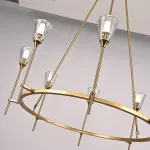 Люстра на штанге TORCHE DE VERRE Round Chandelier 8