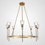 Люстра на штанге TORCHE DE VERRE Round Chandelier 8