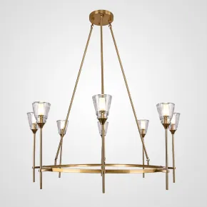 Люстра на штанге TORCHE DE VERRE Round Chandelier 8