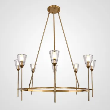 Люстра на штанге TORCHE DE VERRE Round Chandelier 8