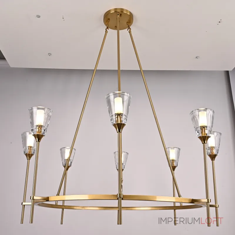 Люстра на штанге TORCHE DE VERRE Round Chandelier 8 Люстра на штанге TORCHE DE VERRE Round Chandelier 8
