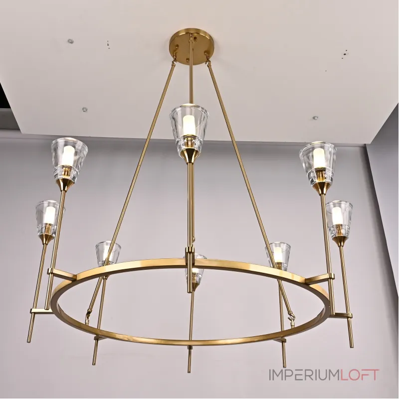 Люстра на штанге TORCHE DE VERRE Round Chandelier 8 Люстра на штанге TORCHE DE VERRE Round Chandelier 8