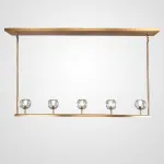 Люстра RH Boule De Cristal Linear Chandelier 5 Bronze от ImperiumLoft