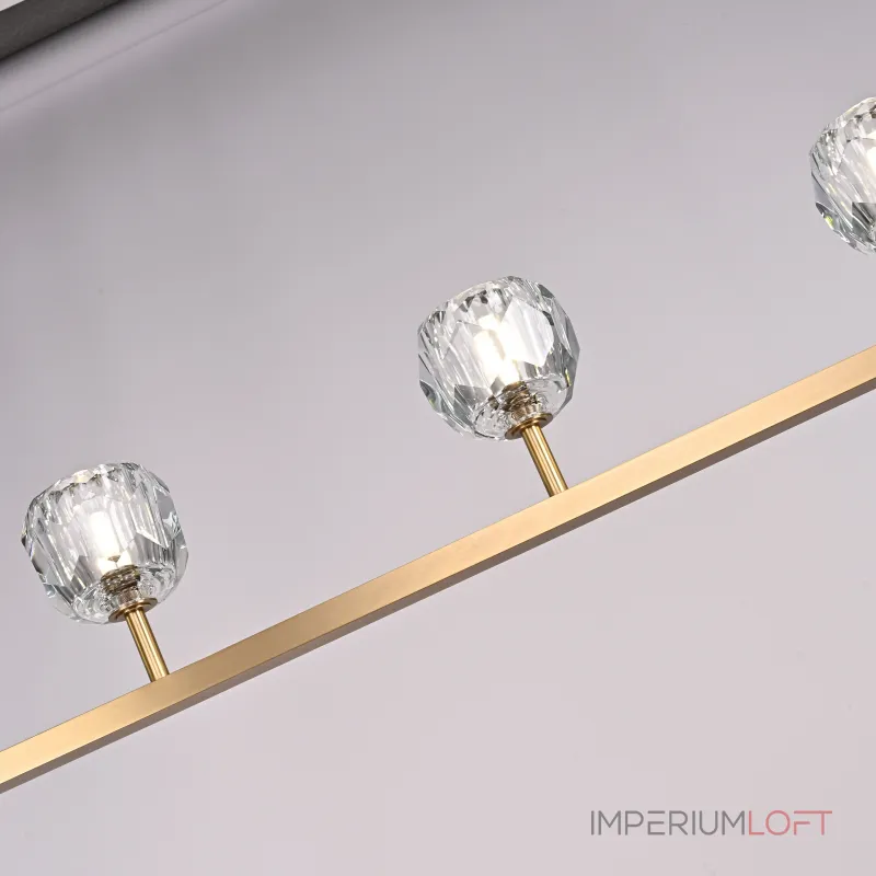 Люстра RH Boule De Cristal Linear Chandelier 5 Bronze от ImperiumLoft