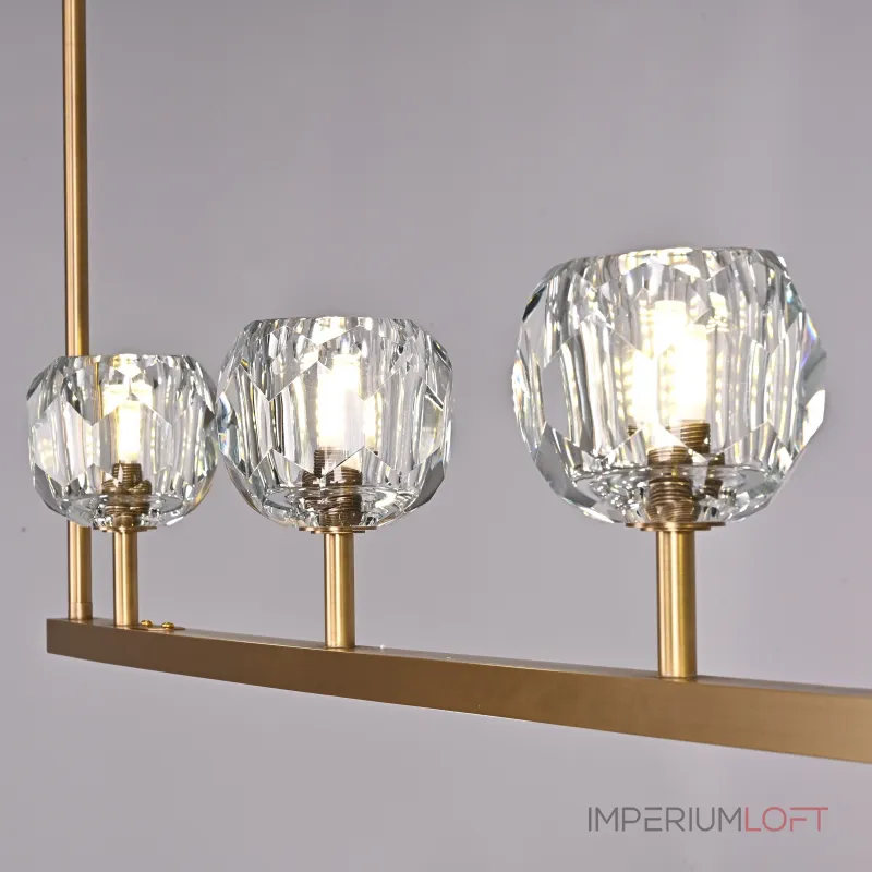 Люстра RH Boule De Cristal Linear Chandelier 5 Bronze от ImperiumLoft