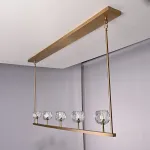 Люстра RH Boule De Cristal Linear Chandelier 5 Bronze от ImperiumLoft