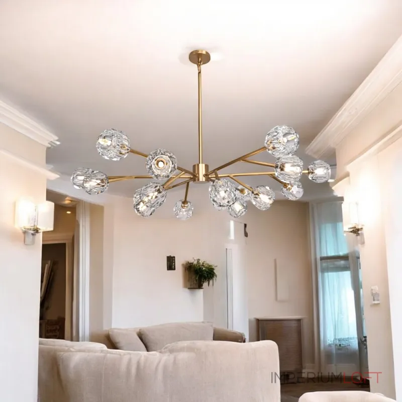 Люстра на штанге Boule De Cristal Round Chandelier 18