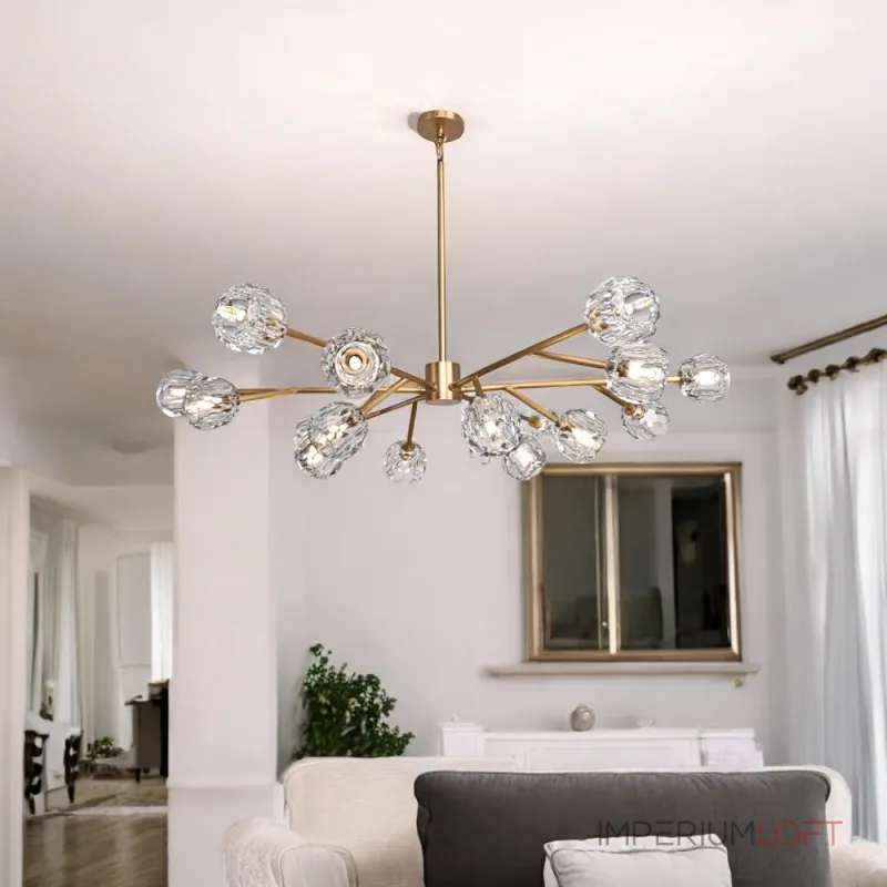 Люстра на штанге Boule De Cristal Round Chandelier 18