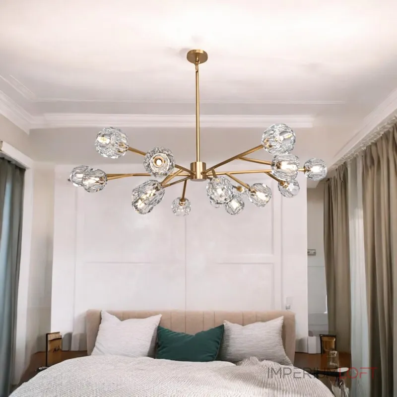 Люстра на штанге Boule De Cristal Round Chandelier 18