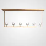 Люстра RH Boule De Cristal Linear Chandelier 6 Bronze от ImperiumLoft