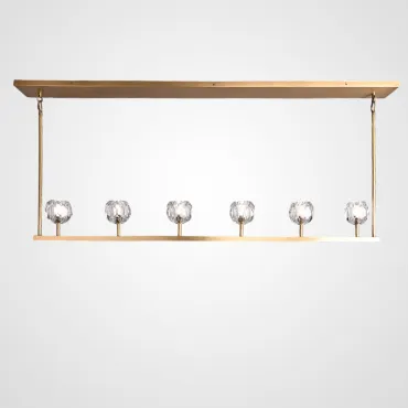 Люстра RH Boule De Cristal Linear Chandelier 6 Bronze Люстра RH Boule De Cristal Linear Chandelier 6 Bronze