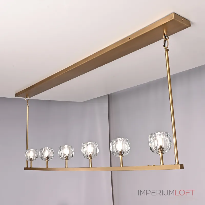 Люстра RH Boule De Cristal Linear Chandelier 6 Bronze от ImperiumLoft