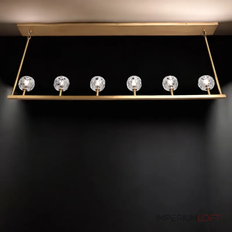 Люстра RH Boule De Cristal Linear Chandelier 6 Bronze от ImperiumLoft