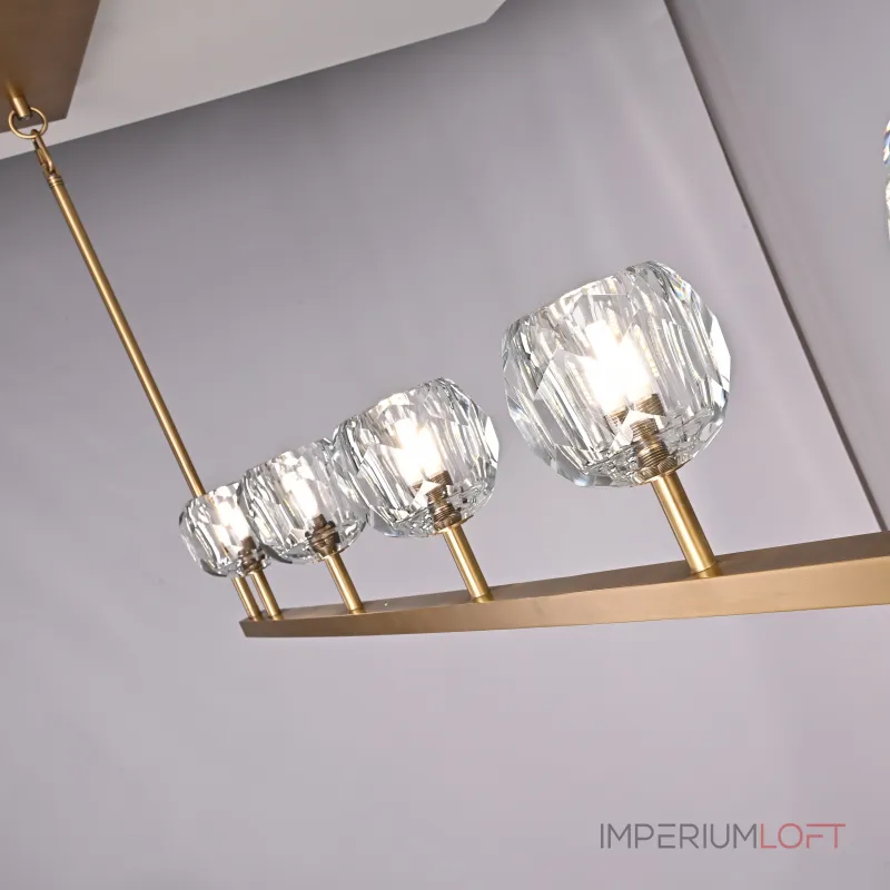 Люстра RH Boule De Cristal Linear Chandelier 6 Bronze от ImperiumLoft