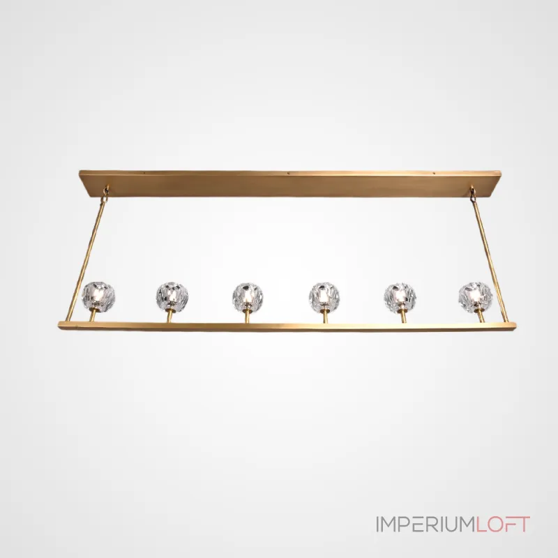 Люстра RH Boule De Cristal Linear Chandelier 6 Bronze от ImperiumLoft