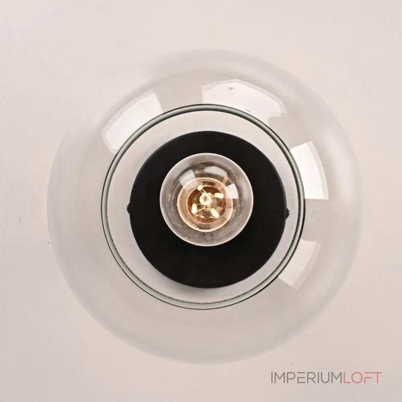 Потолочный светильник RH Utilitaire Globe  Shade Flushmount Black от ImperiumLoft