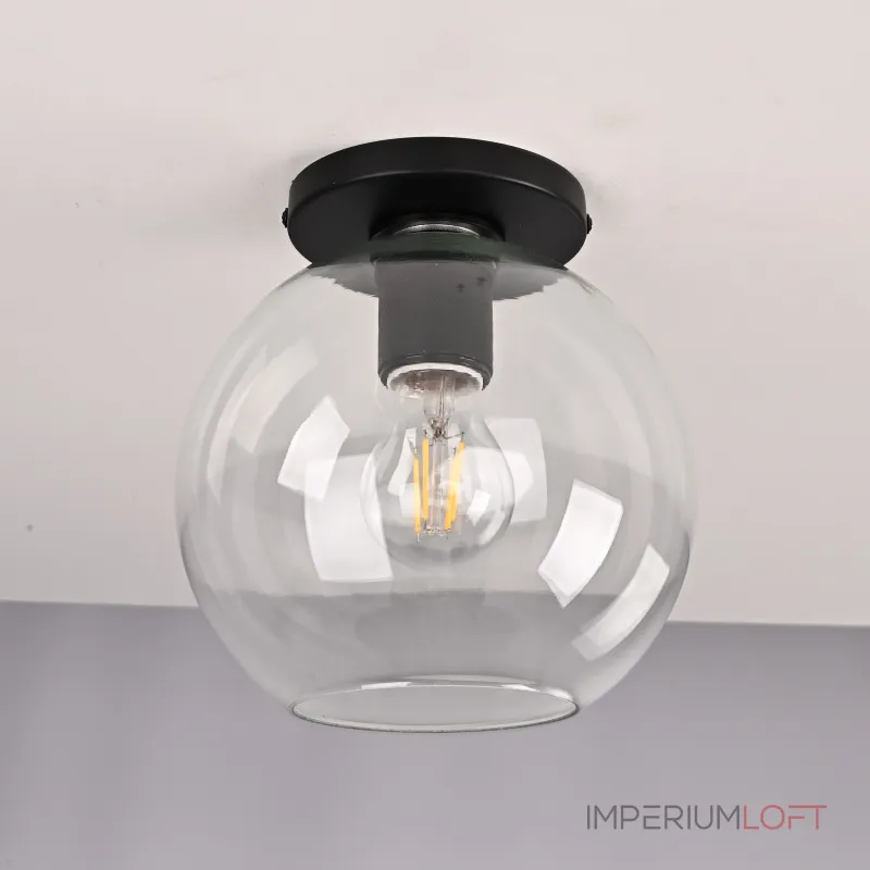 Потолочный светильник RH Utilitaire Globe  Shade Flushmount Black от ImperiumLoft