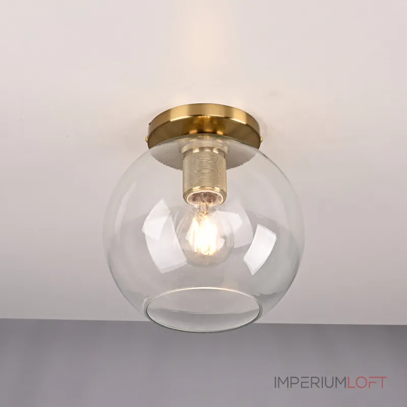 Потолочный светильник RH Utilitaire Globe Shade Flushmount Brass от ImperiumLoft Потолочный светильник RH Utilitaire Globe Shade Flushmount Brass от ImperiumLoft