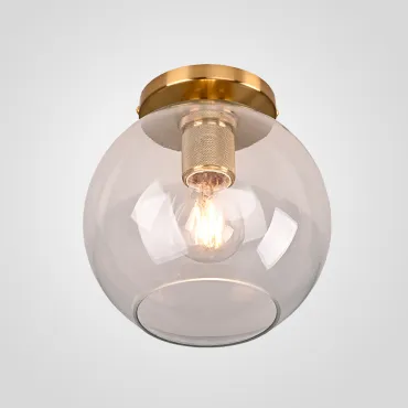 Потолочный светильник RH Utilitaire Globe Shade Flushmount Brass Потолочный светильник RH Utilitaire Globe Shade Flushmount Brass