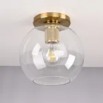 Потолочный светильник RH Utilitaire Globe Shade Flushmount Brass от ImperiumLoft
