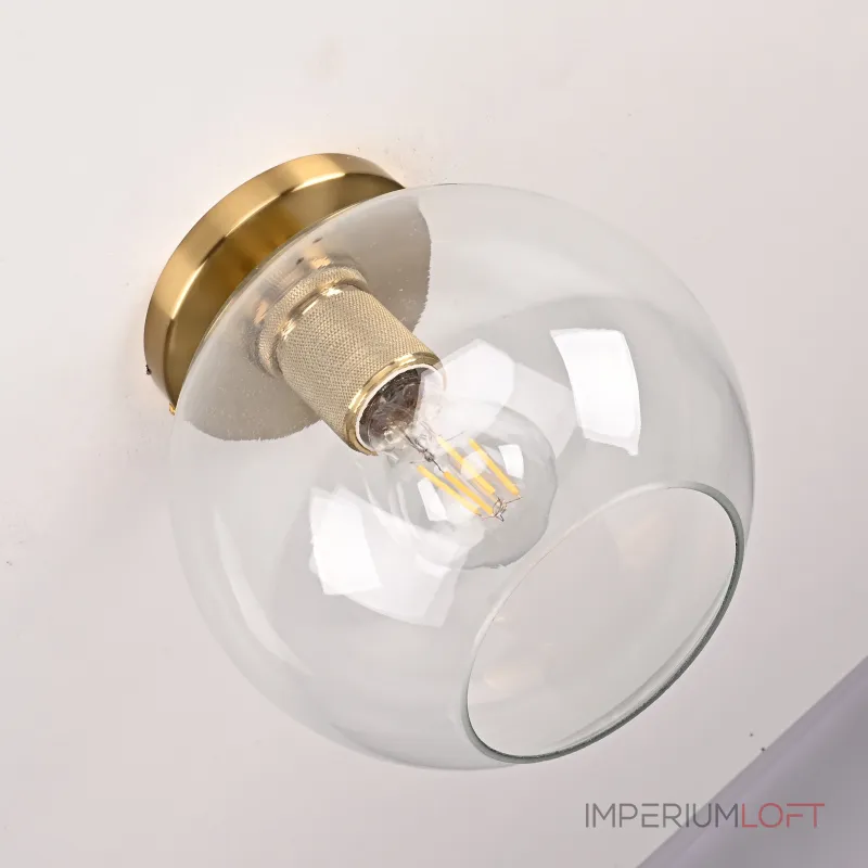 Потолочный светильник RH Utilitaire Globe Shade Flushmount Brass от ImperiumLoft Потолочный светильник RH Utilitaire Globe Shade Flushmount Brass от ImperiumLoft